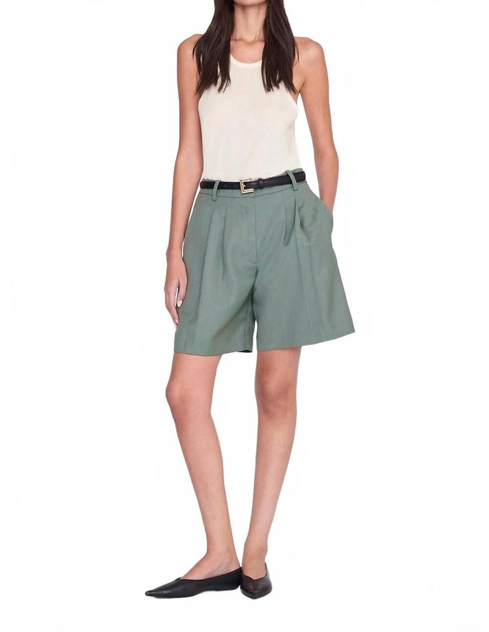 NEW ANINE BING brice short in sage